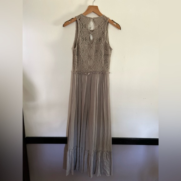 Indigo Threads Crocheted Lace Maxi Dress - Picture 3 of 3